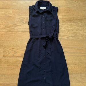 LOFT navy shirt dress (XSP)
